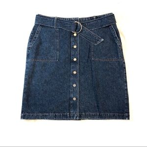 Valerie Stevens Casuals Button Front Jean Skirt 12